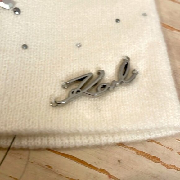 Karl Lagerfeld Sparkle Beanie NWT - Picture 2 of 6
